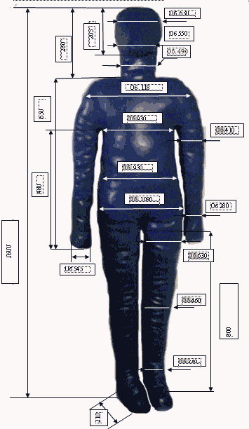 Манекен для соревнований по пожарно-спасательному (прикладному) спорту в не горючем исполнении