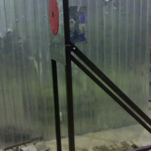 Мишень с баком из нержавеющей стали для соревнований по пожарно-прикладному спорту